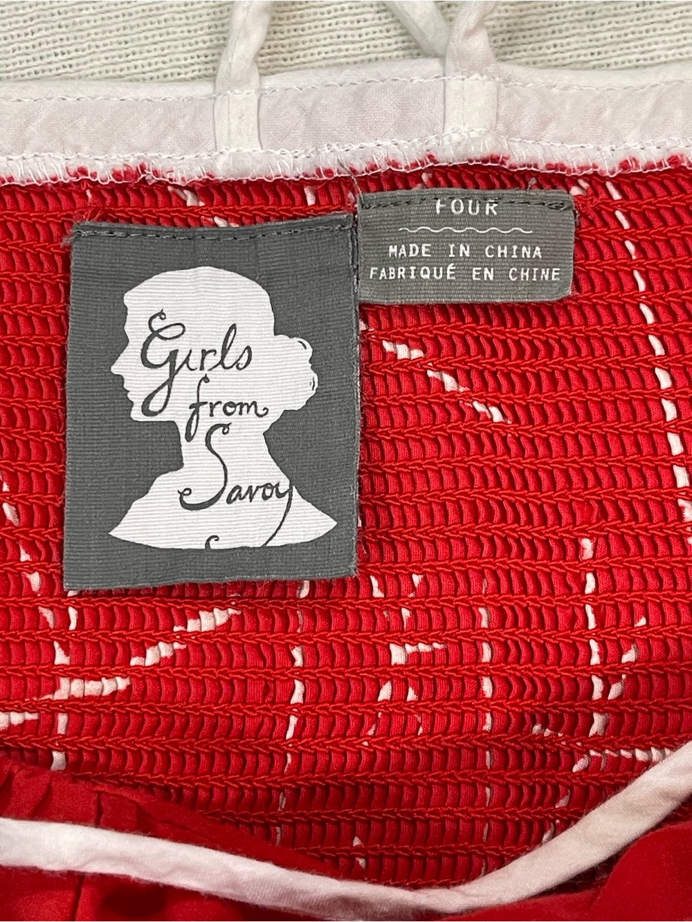 Vintage Anthropologie Girls From Savoy in Red "Nostalgic Asterisk" Dress Size 4 - Picture 12 of 14